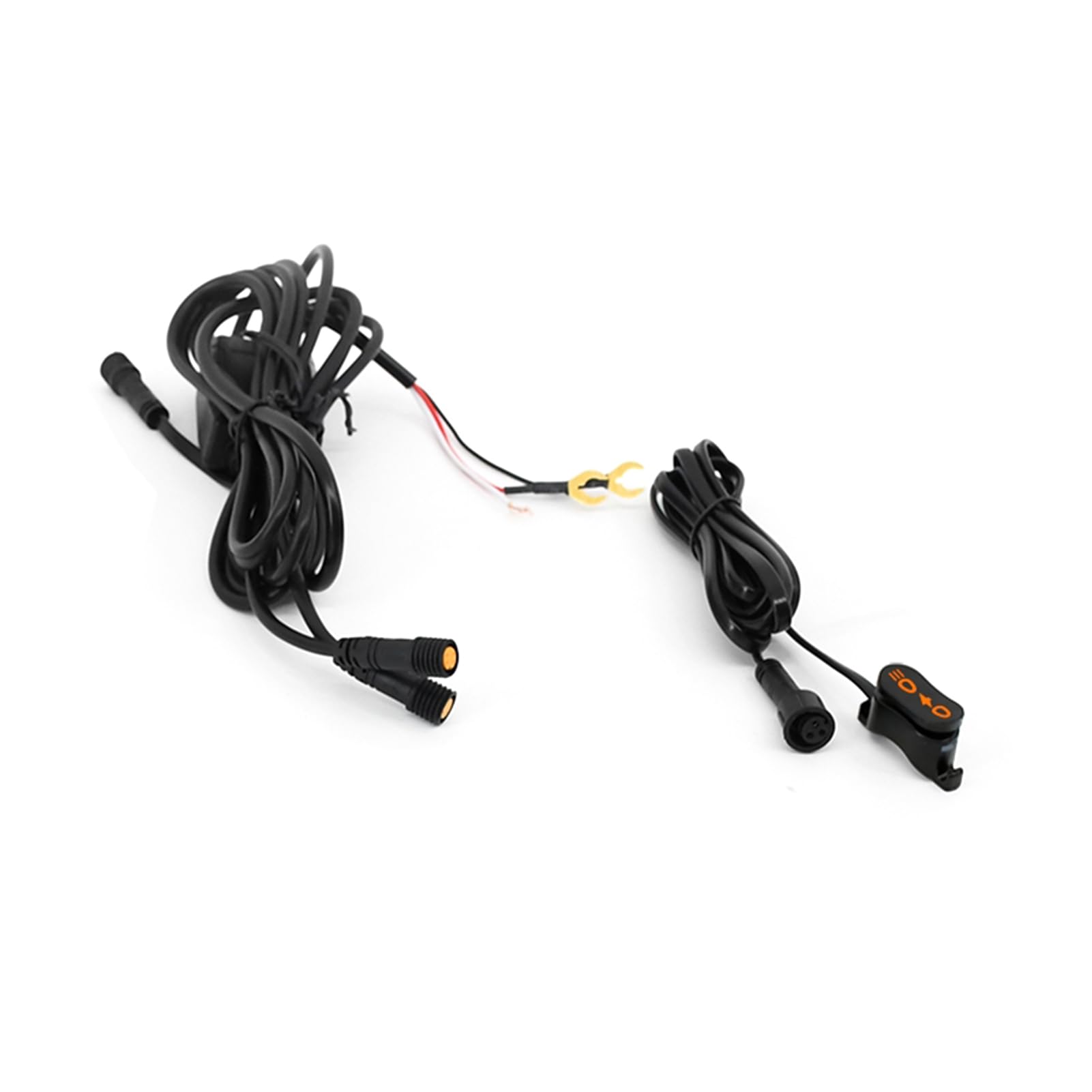 Keenso Fari LED Motociclo, 2Pezzi 40W 4000LM Luci di Guida Ausiliarie con Cablaggio Interruttore, 6000K Bianco 3000K Ambra per Auto ATV SUV Camion (luce verde)
