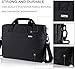 Voova Laptop Bag Case 17 17.3 Inch Computer Sleeve Messenger Bag with Shoulder Strap Expandable Waterproof Large Capacity Business Briefcase for Work Travel Fit 17-18 Inch Laptop, Men Women-Black