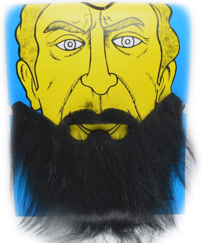 Losuya Black Fake Beards False Beards Funny False Beard Mustache Masquerade Party Decorations - Image 4