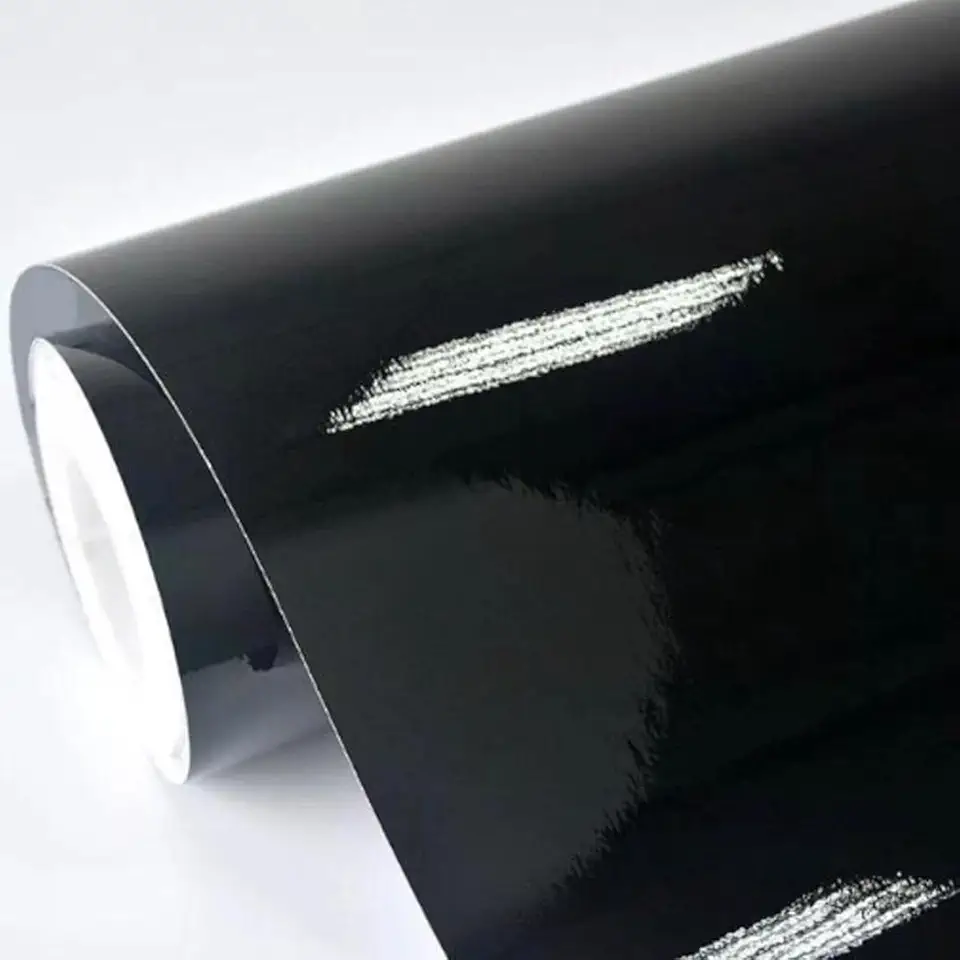 Adesivo Vinil Lavável Preto Black Piano Envelopamento Automotivo Autocolante Móveis Decoração Laca