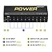 AGPTEK CP-05 Guitar Pedal Power Supply 10 Outputs Isolated for 9V, 12V, 18V Effects Pedals with Isolated Short Circuit, Over-current Protection (Black)