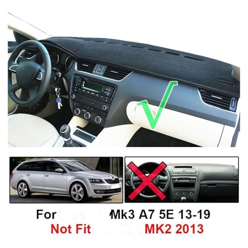 Parasol salpicadero Skoda Octavia A7 protector solar coche 2014 2015 2016 3