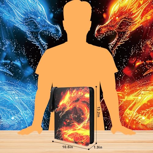 Winsing Card Binder 9 Pocket,Card Binder 900 Pockets with 50 Removable Sleeves, TCG Card Binder for Boys and Girls with 3 Ring Trading Card Holder Album Collection Binder for Game Cards, Sports Cards