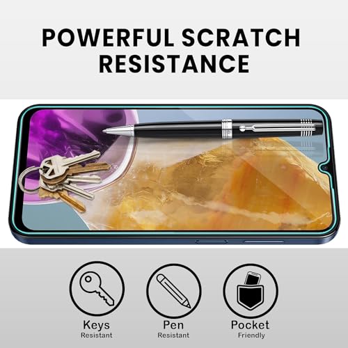 Image of JGD PRODUCTS Original Premium HD curved Edges Tempered Glass for Samsung Galaxy A15, A15 5G, F15, M15 5G with Edge to Edge Coverage and Easy Installation Kit