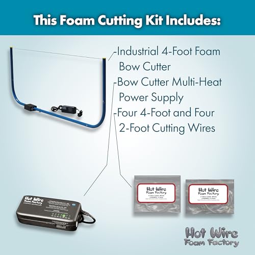 Hot Wire Foam Factory 4ft Heavy-Duty Compound Foam Bow Cutter Kit | Adjustable Heat Settings | For Styrofoam, Polystyrene, EPS, XPS, EIFS | Made in the USA - Image 4