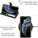 AMOVO Case for iPhone 11 Pro (5.8’’) [2 in 1] iPhone 11 Pro Wallet Case Detachable [Vegan Leather] [Hand Strap] [Stand] iPhone 11 Pro Flip Folio Case Cover (Black)
