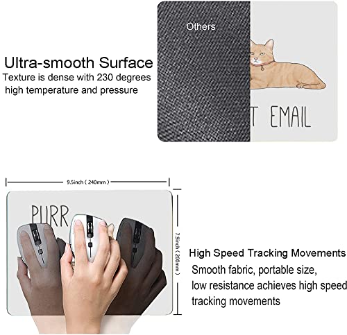 Hokafenle Mouse Pad, Fun Mouse Pads With Design, Computer Mouse Pad, Square Mouse Mat Personalized Mousepad Non-Slip Rubber Base Mousepads For Office Laptop, Funny Cat #TOP2