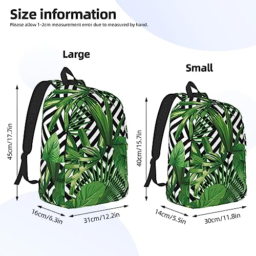 Sac à dos léger palmier plante tropicale verte taille M résistant - 4