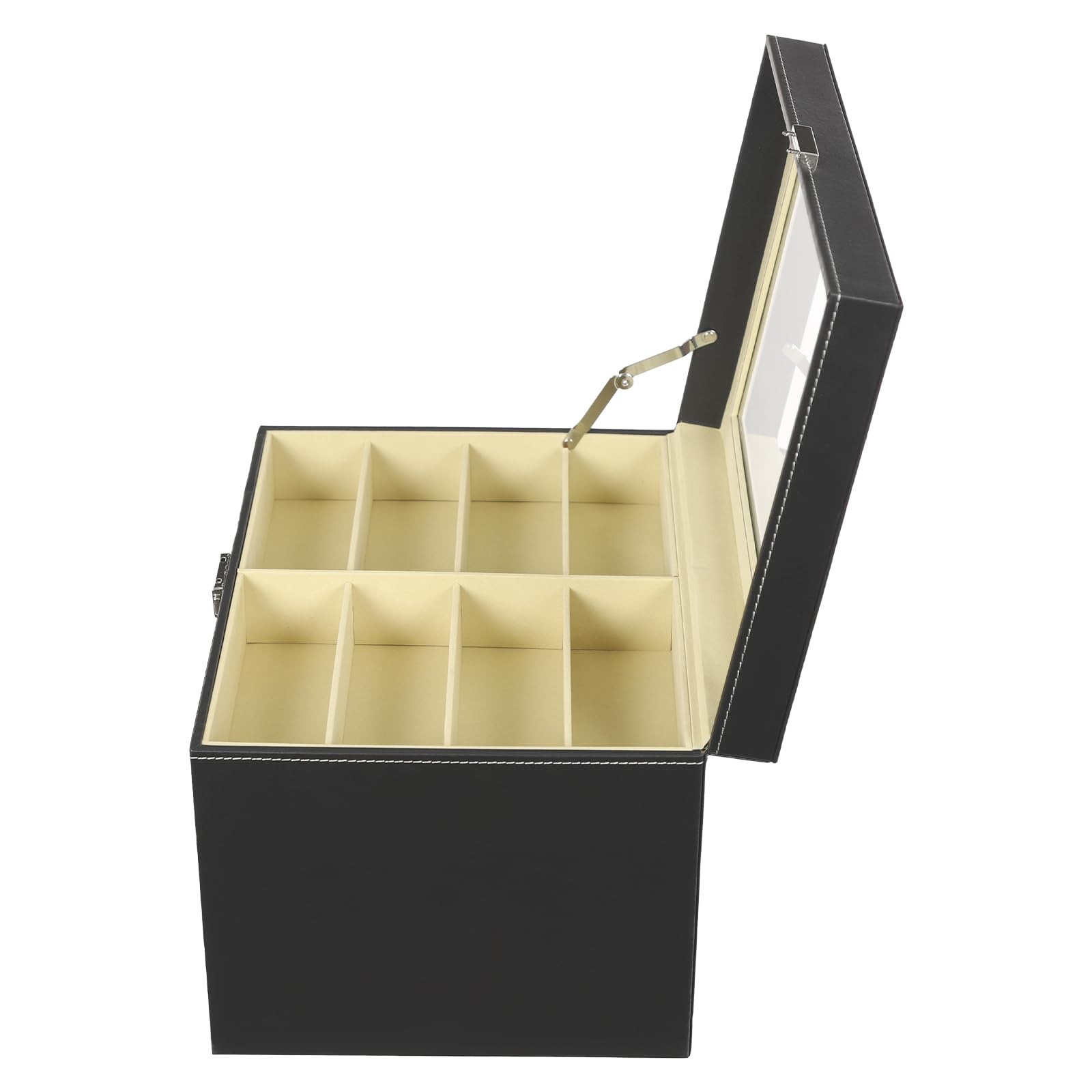 Pudełko na okulary, 3-warstwowe etui na okulary przeciwsłoneczne, do przechowywania 24 okularów, wyświetlacz okularów przeciwsłonecznych, 34 x 25 x 19 cm