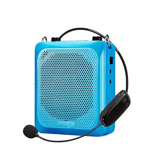 CXDTBH Amplificador de Voz inalámbrico portátil for Profesor S28, Altavoz con batería de 4000mAh, micrófono, grabación Echo AUX (Color : Blue,White, Size : 123 * 99 * 48mm)
