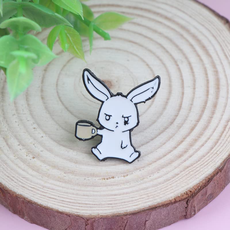 Image of Ximimark 3 PCS Funny Rabbit Lapel Pin Halloween Game Player Cute Animal Brooch Denim Jacket Decoration