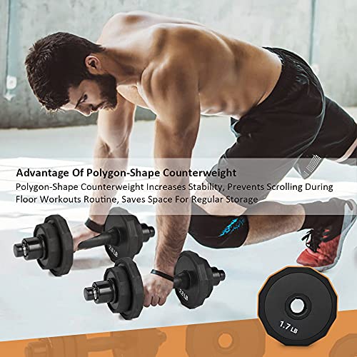 Kiss Gold Adjustable Dumbbell Set, 22 Lb Weights Dumbbells Sets, Free Weights Set For Women, Barbells Home Workout Equipment Fitness Exercise Strength Training Dumbellsweights Pair Home Gym For Men #TOP5