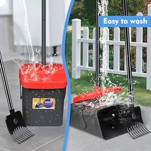 Pooper Scooper Swivel Bin  Rake for Large Medium Small Dogs Nonbreakable Dog Poop Scooper with 20 Waste Bags Easy to Clean Pet Waste Use for Yard Grass Dirt or Gravel  Pet Supplies  Cucciolini Doodles Pooper scooper swivel bin  rake for large medium small dogs non breakable dog poop scooper with 20 waste bags easy to clean pet waste use for yard grass dirt or gravel  pet supplies   cucciolini doodles