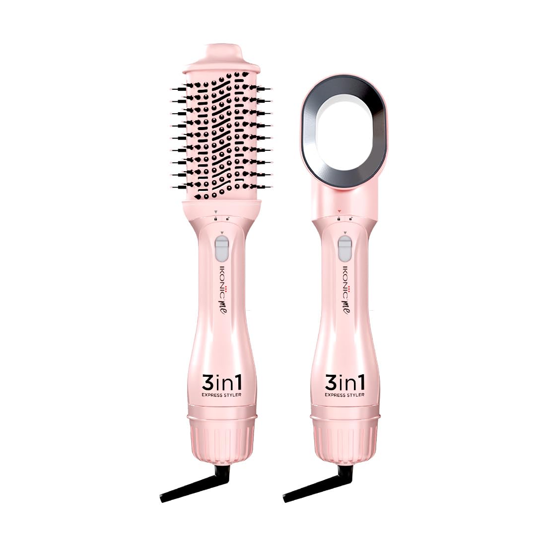 3-in-1 Express Styler Hot Air Brush| 1.5-inch Barrel | Hair Dryer Hair Straightener Volumizer Blow Dryer Styling Tool,1200 Watt, Pink for women