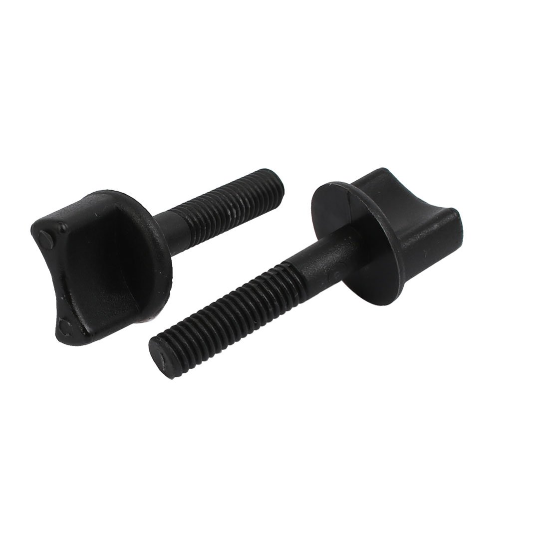 Aexit 5 Pcs Quality Parts M6x30mm Thread Nylon Thumb Driven Hand Bolt Screws Black Model:52as534qo390