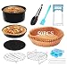Bobikuke Accessori Friggitrice ad Aria 8", Set di 8 Accessori Airfryer con 50 Pezzi Carta Forno, per Tutte le Marche di Friggitrice ad Aria da 4 L-5,8 L