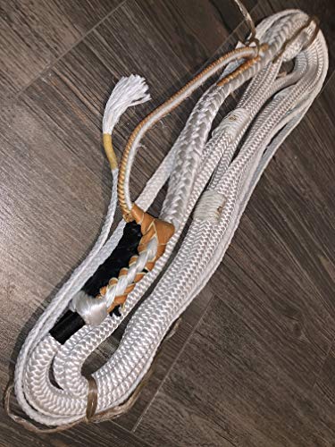 Bull Rope - The Ghost Rope - EPT Signature White on White Pro 9/7 RH Soft 3/4 x 3/4 Bull Riding 16'