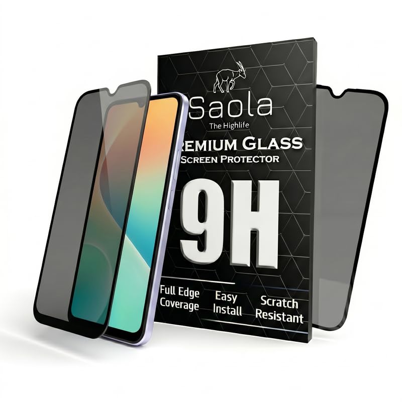 Image of Saola Ultra Privacy Tempered Glass For Samsung Galaxy M36 (PACK OF 1) with Free Installation Kit. Full screen Coverage. Free Replacement If Received Damaged - 6.7 inch