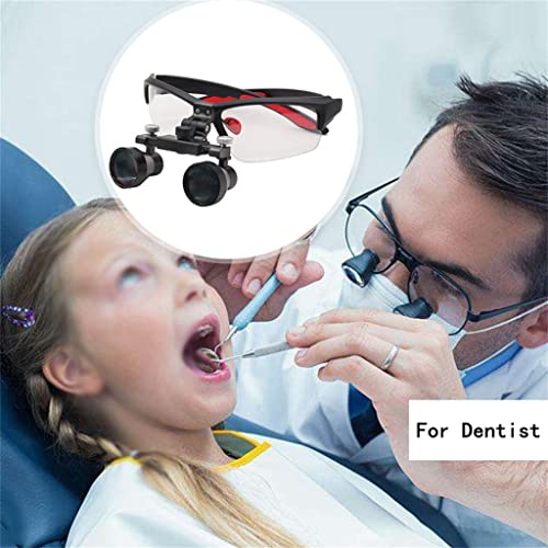 Lupa Binocular Lupa Dental 2.5X con Gafas ultraligeras Protección de Gafas de Larga Distancia de Trabajo (Color : B, Size : One Size)