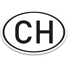 iSecur CH Sticker Country Number Plate Switzerland 17.5 x 11.5 cm - kfz718
