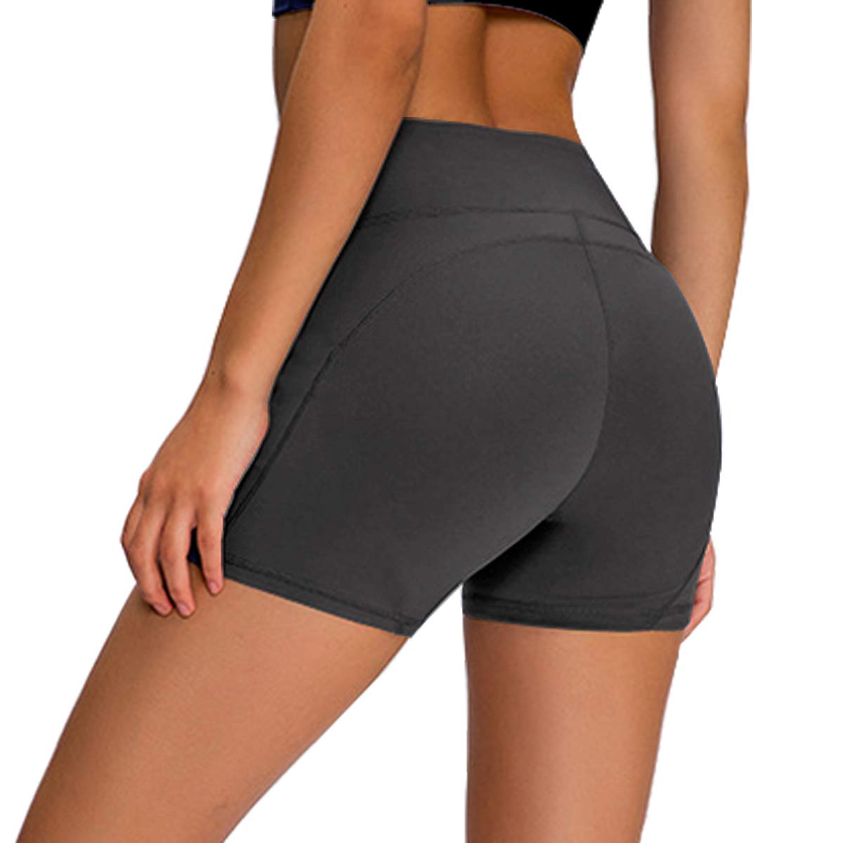 Biker Shorts for Women High Waist Hidden Pockets Workout Bike Volleyball Running Casual Yoga Shorts