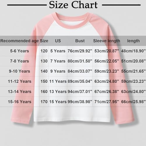 Boys Girls Cotton T-Shirts Raglan Sleeve Shirts Patchwork Sweatshirts Baseball Tees School Sports Top 5-16 Years2