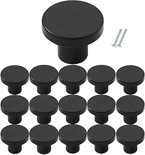 26 Black and White Kitchen Ideas That Never Go Out of Style 7 18 Packs of 1-1/5-inch Matte Black Drawers and Cabinet knobs, Round pull...