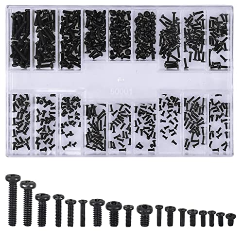 Produktbild von 500-teiliges Laptop-Schrauben Set – 10 Arten, Im Kunststoffkoffer, Für Viele Marken