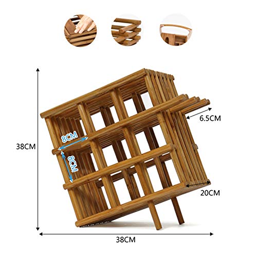 Soporte para botellas y secado de copas de ratán natural miniatura 2