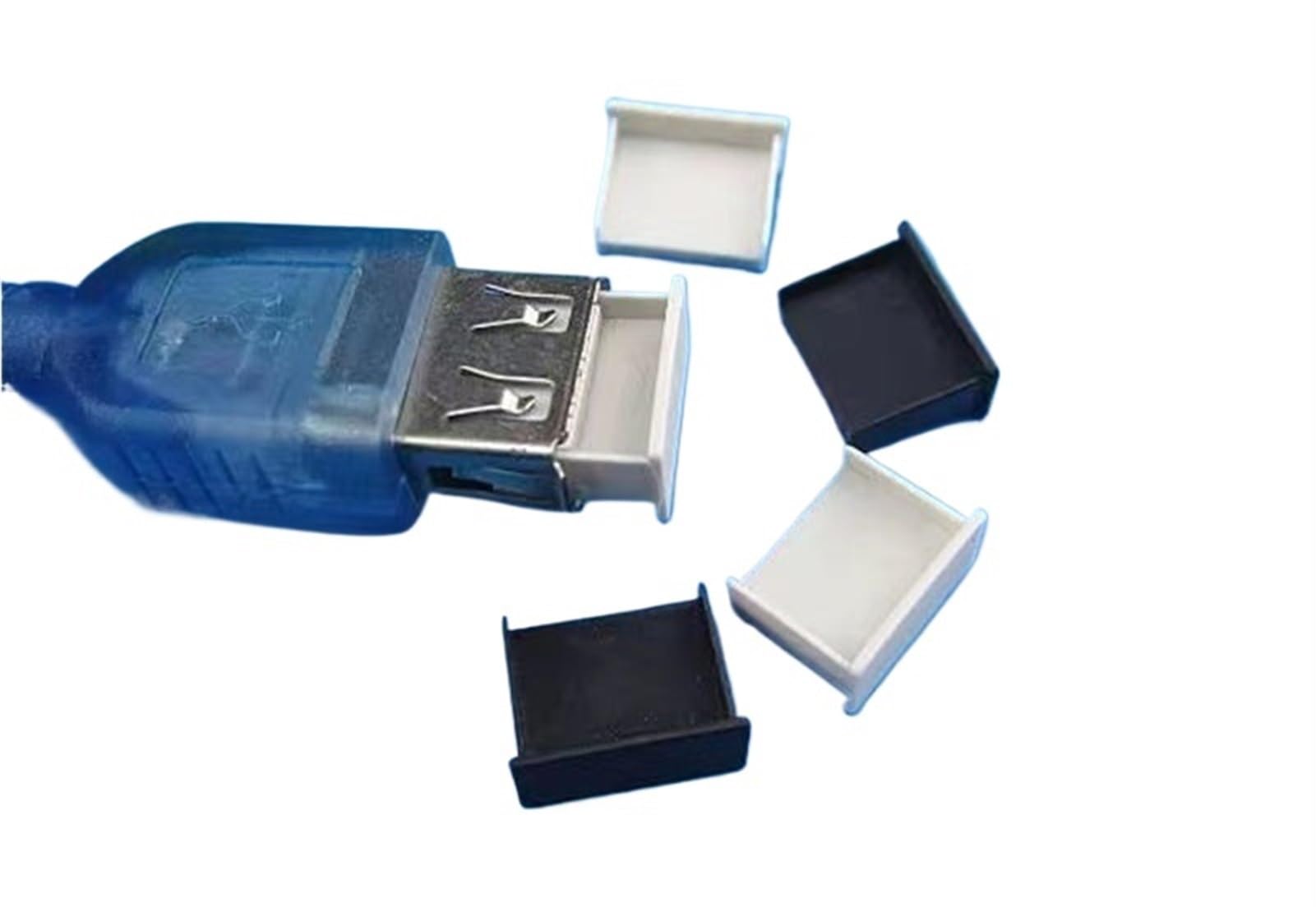 50 Uds. Tapón Antipolvo USB, usbc-4 de Arranque Antipolvo, Cubierta Protectora de Agujero Negro(Black USB Dust Plug)