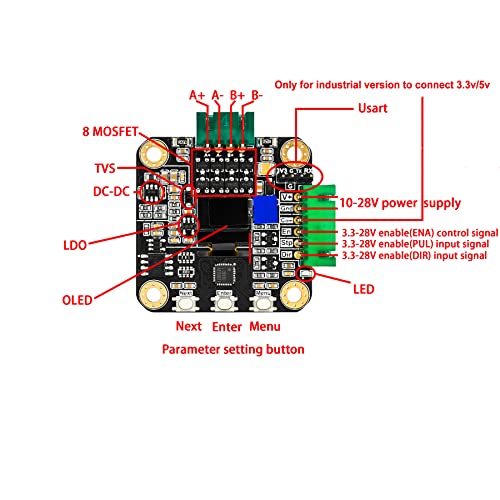 KOOKYE Servo42C NEMA17 Motor paso a paso de bucle cerrado controlador CNC piezas de impresora 3D evita perder pasos integrado 0.43 pulgadas OLED para Gen_L SGen_L