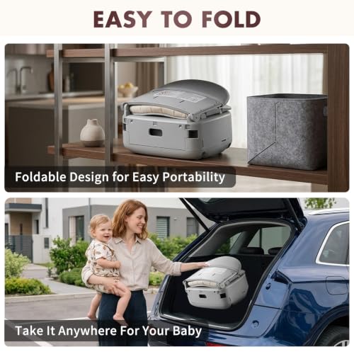 Image of 7-in-1 Convertible Baby High Chair for Baby and Toddler, Portable Travel High Chair Grow with Baby with Adjustable Height & Tray, Easy-Clean Seat, Anti-Tip Safe Frame, Supports 33 lbs, Space Gray