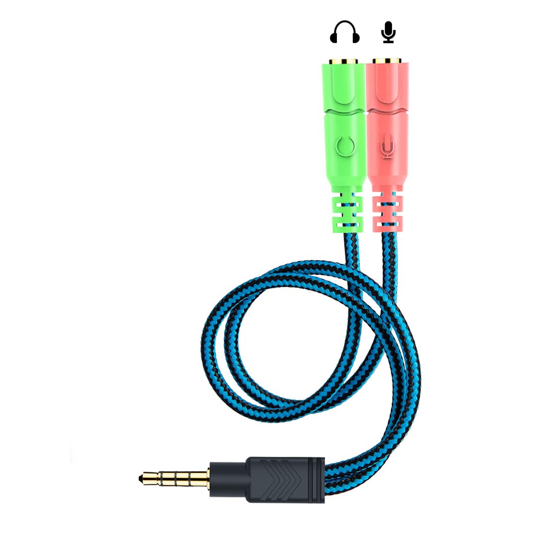 Amazon | ENVEL 4極 3極 変換 3.5mm ジャックケーブル(3極メスx2-4極