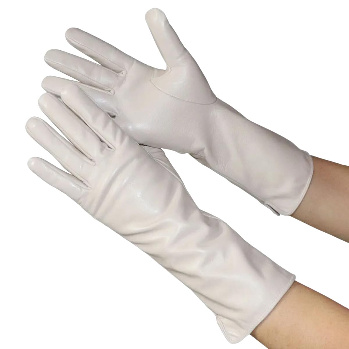 Gants épais chauds tactiles, 30 cm, en cuir, pour femmes, idéaux pour l'hiver et les activités de plein air
