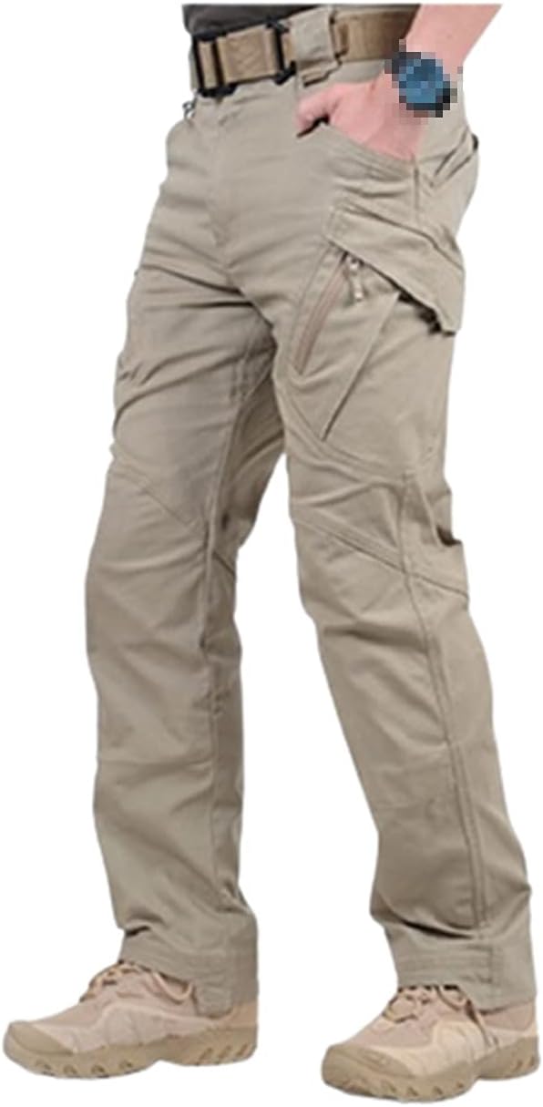 KEHAIOO City Tactical Cargo Pants, Men Combat SWAT Army Military Pants, Cotton Many Pockets Stretch Casual Trousers