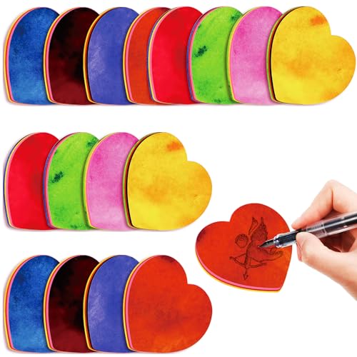 Notes adhésives en forme de cœur 7,6x7,6 cm lot de 720 autocollants colorés amovibles