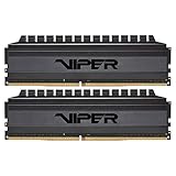 Patriot Memory Viper4 Blackout Series DDR4 3200MHz PC4-25600 8GB (4GB x 2枚) プレミアムブラックヒートシンク デスクトップ用メモリ PVB48G320C6K
