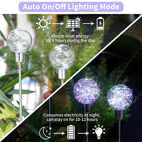 Xingtong Solar Garden Lights,2 Pack Solar Outdoor Lights,Solar Stake Lights,Solar Pathway Lights,For Solar Garden Decorations, Yard, Patio, Landscape (Multicolor) #TOP1