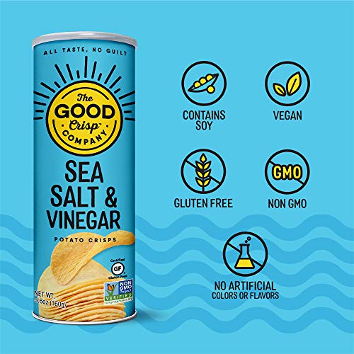The Good Crisp Company Salt & Vinegar Gluten-Free Potato Chips (Pack of 8) - Image 6