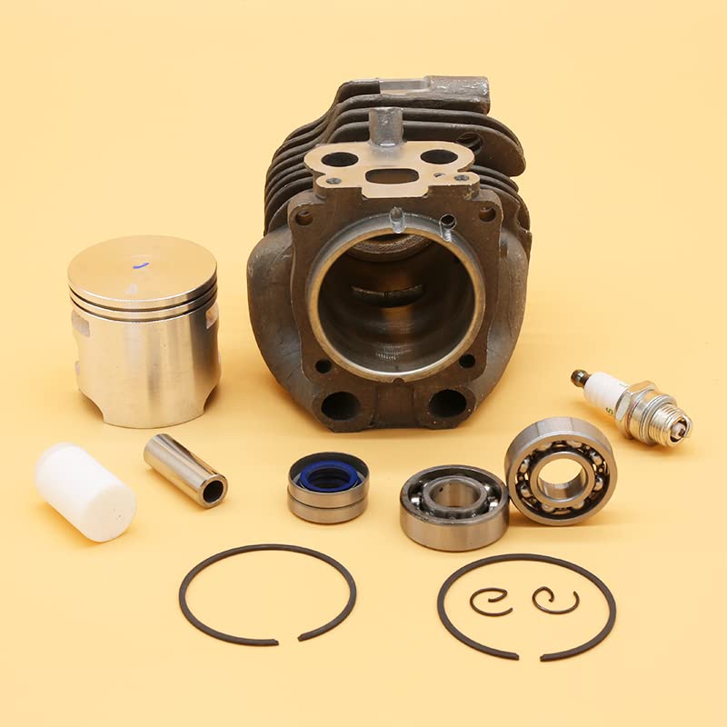 Kits de bujía de rodamiento de bolas ranurado de pistón de cilindro de 51MM for Husvarna K750 K760 Motor de corte de energía piezas de Motor de motosierra de jardín (Actualización de accesorios) ( Siz