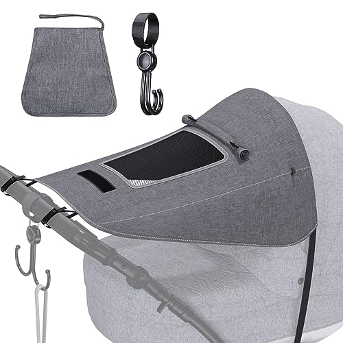 GWHOLE Sonnensegel Kinderwagen Sonnenschutz kinderwagen Universal UV Schutz...