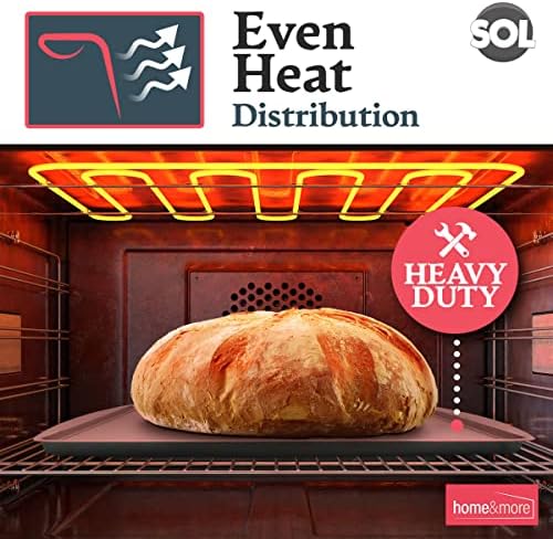 2pk SOL Everyday Large Oven Trays Set 38 x 25cm | Durable Flat Stainless Steel Baking Trays for Oven | Baking Sheets Pan Cooking Trays for Oven | Bakeware Tins and Trays | Baking Tins + SOL Notebook