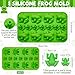Domensi Silicone Frog Chocolate Mold Candy Molds Passover Jelly Ice Tray in Fun 10 Plagues Frog Shape for Birthday, Wizard Party, Cake Decoration Pesach Seder Halloween Kitchen(Green)