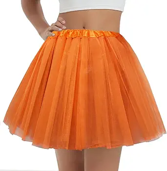 Women's 5-Layer Tulle Tutu Skirt, Adult Dance Ballet Tulle Dress,Teens Halloween Cosplay Running Tutu