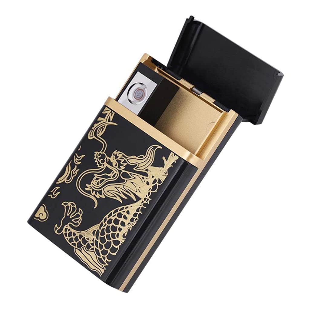 ZIBUYU® Cigarette Case with Lighter Stylish 8 Cigarettes Box Portable