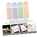 HOMSFOU Fluorescent Indicator Sticker Strips Highlighter Book Highlighter Strips Page Markers School Supply
