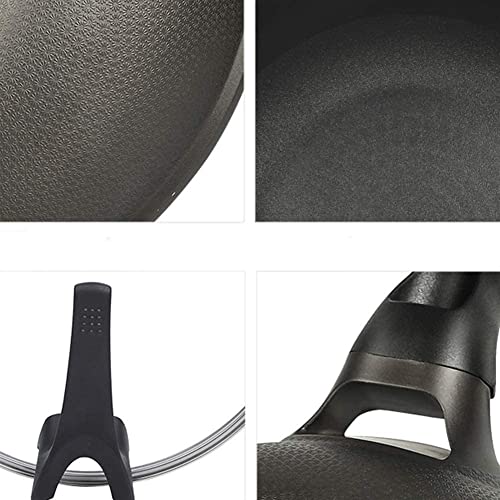 Wok Pan con tapa, fondo plano, aluminio fundido miniatura 6