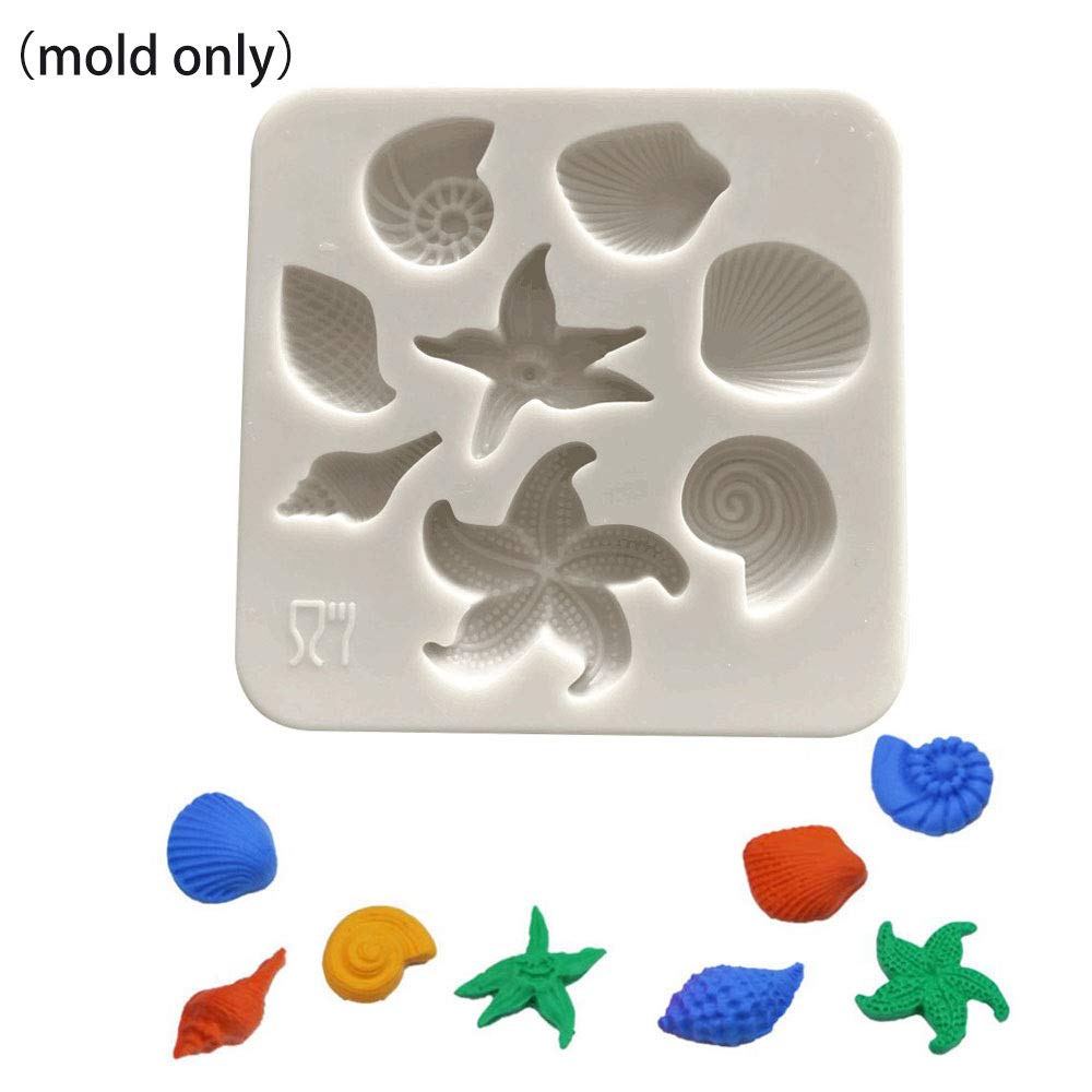 Stampo Silicone 3D Starfish Conch – 8 Cavità Per Cioccolato, Biscotti E Ghiaccio, Da -40 A 230°C, Alimentare E Antiaderente