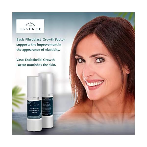 Bio Peptide Growth Factor Serum Anti-Aging Hyaluronic Acid Serum Improves Skin Firmness and Elasticity Minimizes Expression Lines and Skin Wrinkles Supports Thin Fragile Skin 30ml Morgen Airless Pump