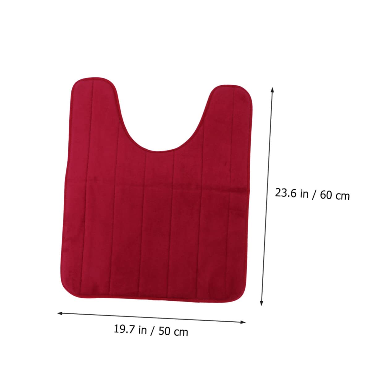Cabilock Memory Foam Floor Mat Toilet Seat Cover Pad Warm Comfortable Washable Stretchable Fits Most Round Seats (Wine)